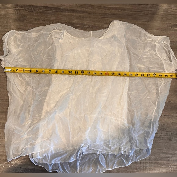 Italian silk short sleeve top - Picture 6 of 8